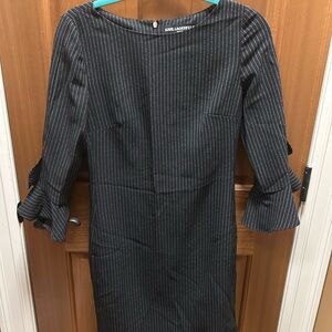 Karl Lagerfeld Black Sheath Dress with Bell Sleeves
